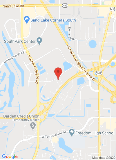 Map showing Orlando, United States