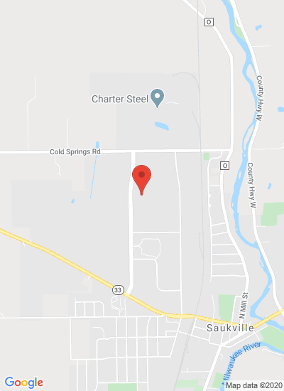 Map showing Saukville, United States