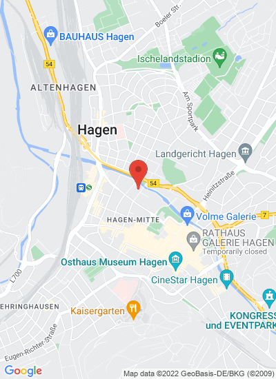 Map showing Hagen, Germany
