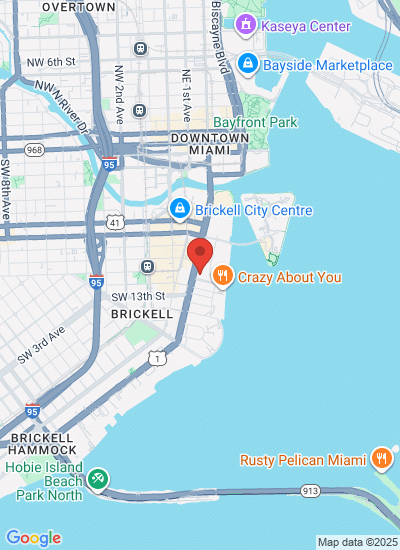 Map showing Miami, United States