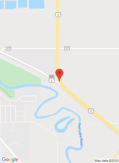 Map showing East Grand Forks, United States