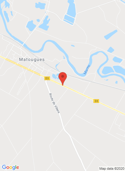 Map showing Matougues, France