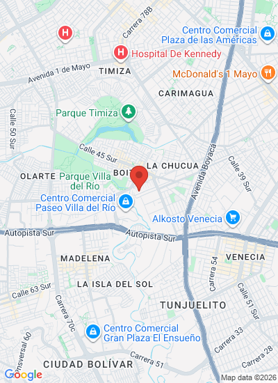 Map showing Bogotá, Colombia