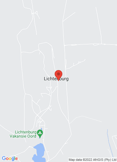 Map showing Lichtenburg, South Africa
