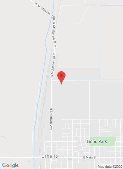 Map showing Othello, United States
