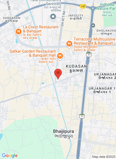 Map showing Gandhinagar, India