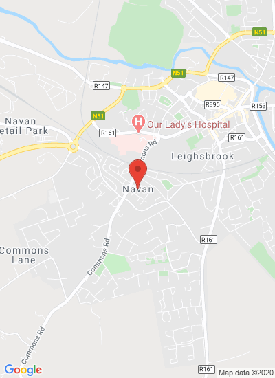 Map showing Navan, Ireland