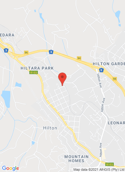 Map showing Hilton, South Africa