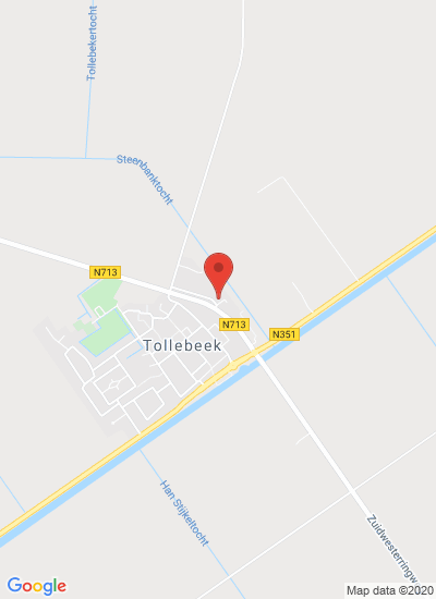 Map showing Tollebeek, Netherlands