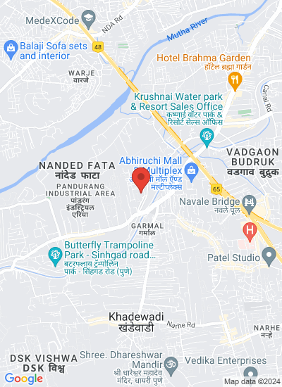 Map showing Pune, India