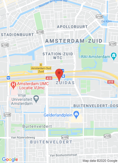 Map showing Amsterdam, Netherlands