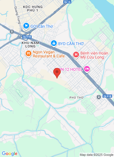 Map showing Cai Rang ward, Vietnam