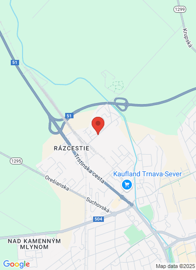 Map showing Trnava, Slovakia