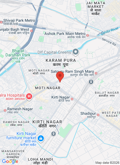 Map showing New Delhi, India