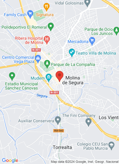 Map showing Molina de Segura, Spain