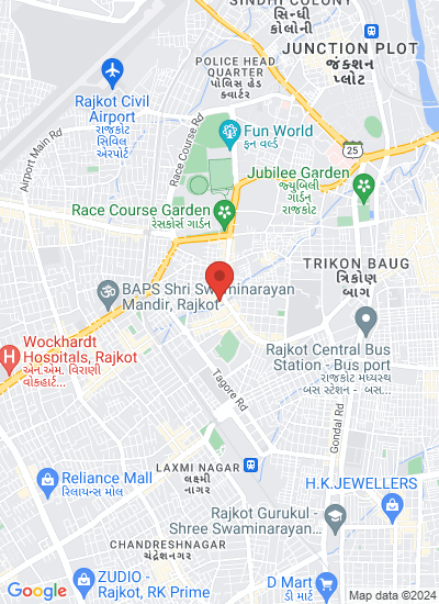 Map showing Rajkot, India