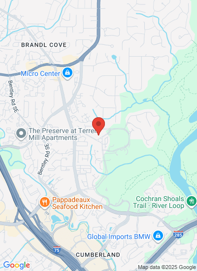 Map showing Atlanta, United States
