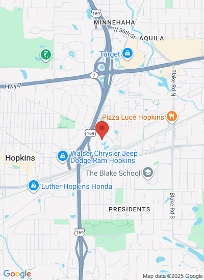Map showing Hopkins,, United States
