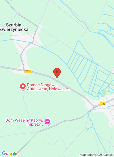 Map showing Skalbmierz, Poland
