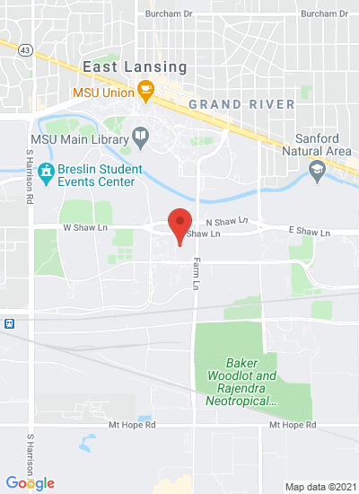 Map showing East Lansing, United States
