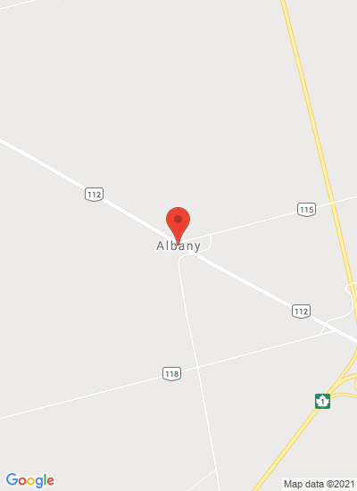 Map showing Albany, Canada