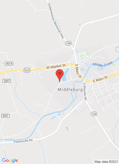 Map showing Middleburg, United States