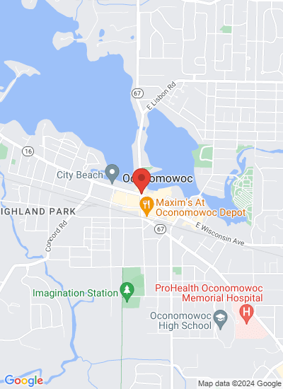 Map showing Oconomowoc, United States