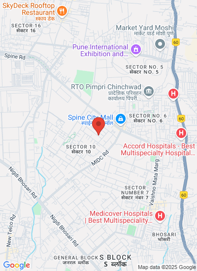 Map showing Pune, India