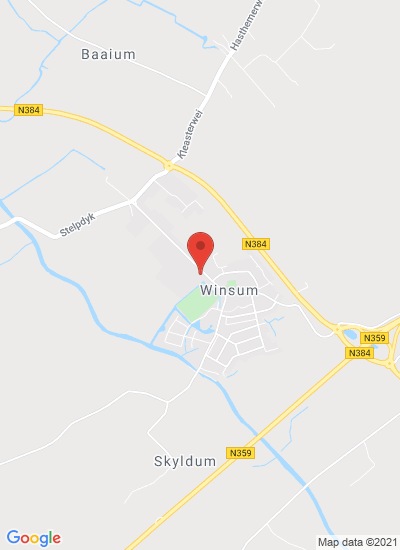 Map showing Winsum, Netherlands