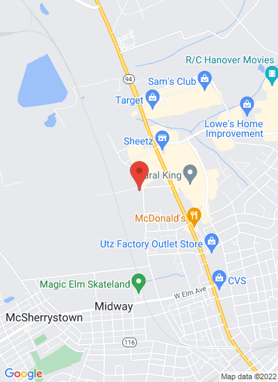 Map showing Hanover, United States