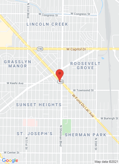 Map showing Milwaukee, United States