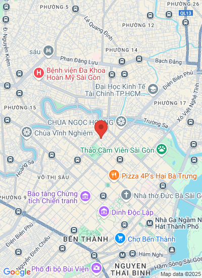 Map showing Tan Dinh Ward, Vietnam