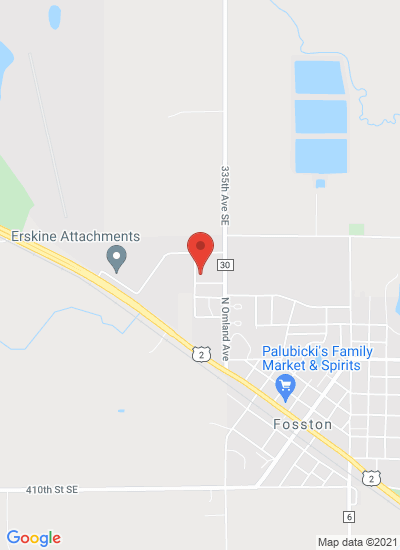 Map showing Fosston, United States