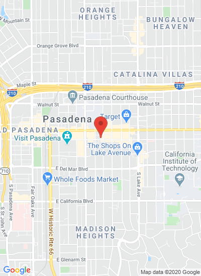 Map showing Pasadena, United States