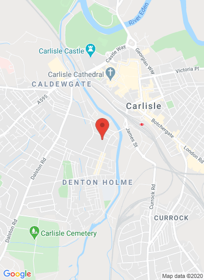 Map showing Carlisle, United Kingdom