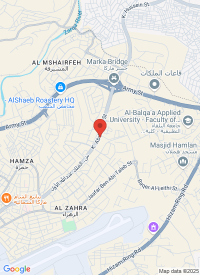 Map showing Amman, Jordan