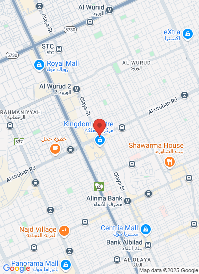 Map showing Riyadh, Saudi Arabia
