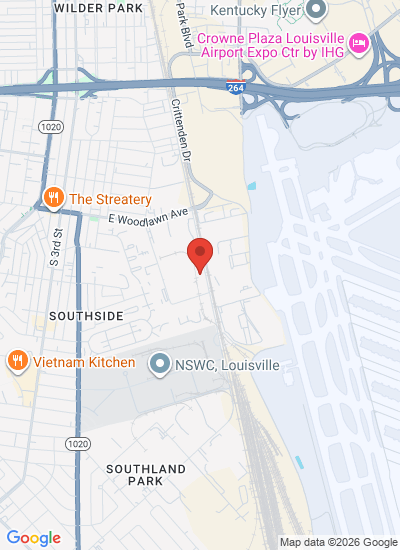 Map showing Louisville, United States