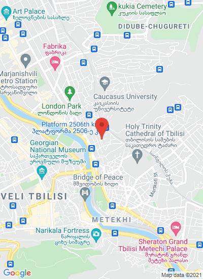 Map showing Tbilisi, Georgia