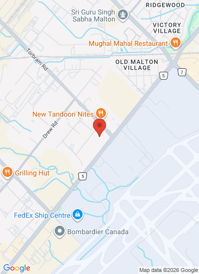 Map showing Mississauga, Canada