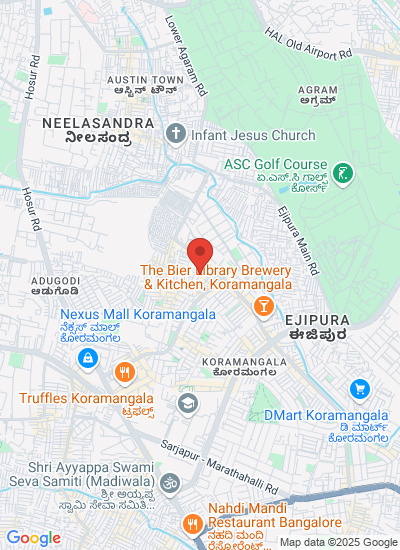 Map showing Ejipura, Bangalore, India
