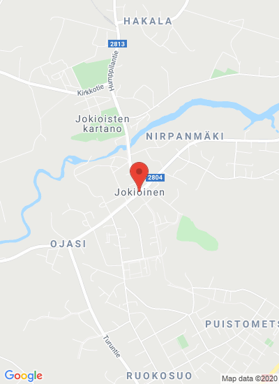 Map showing Jokioinen, Finland