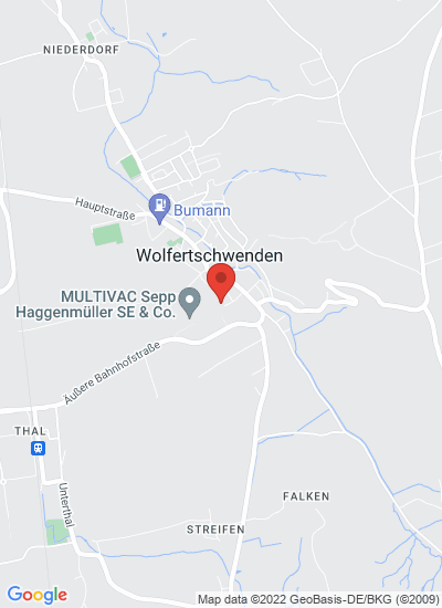Map showing Wolfertschwenden, Germany