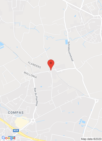 Map showing Mouscron, Belgium
