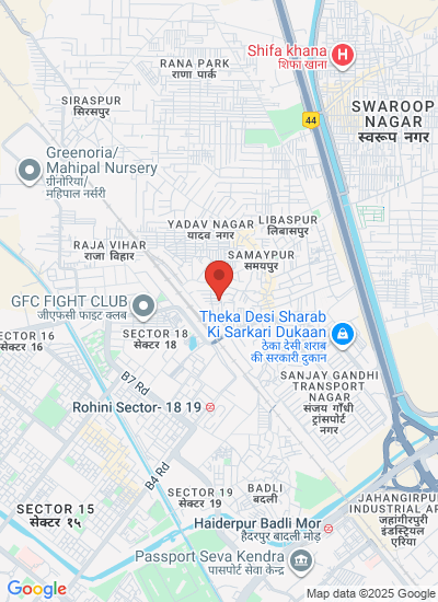Map showing New Delhi, India