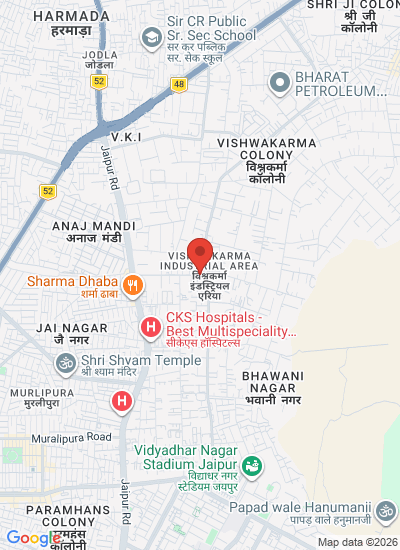 Map showing Jaipur, India