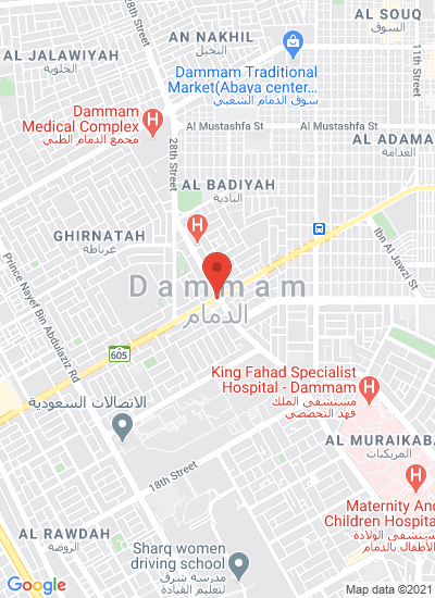Map showing Dammam, Saudi Arabia