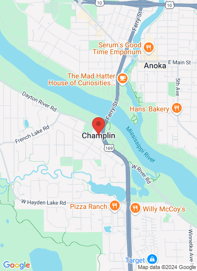 Map showing Champlin, United States