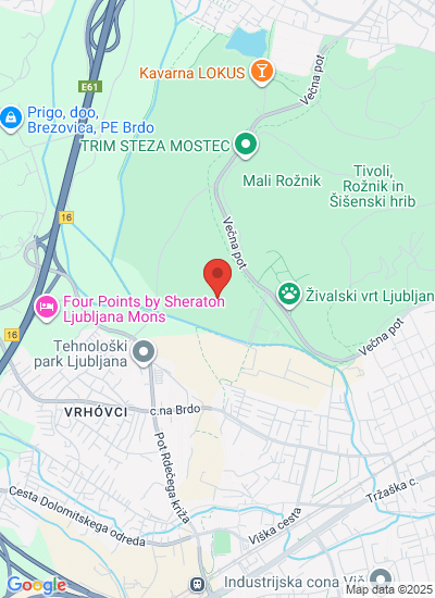 Map showing Ljubljana, Slovenia