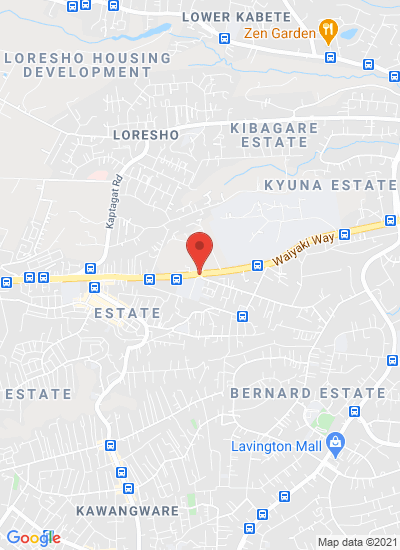 Map showing Nairobi City, Kenya